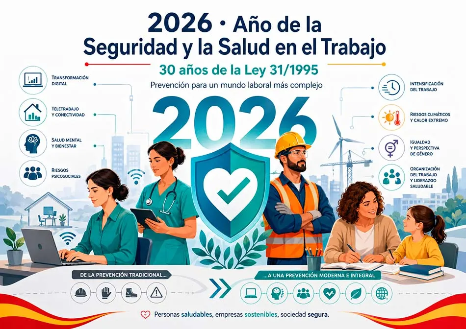 2026 año de la seguridad y salud en el trabajo. 30 años de la ley 31/1995