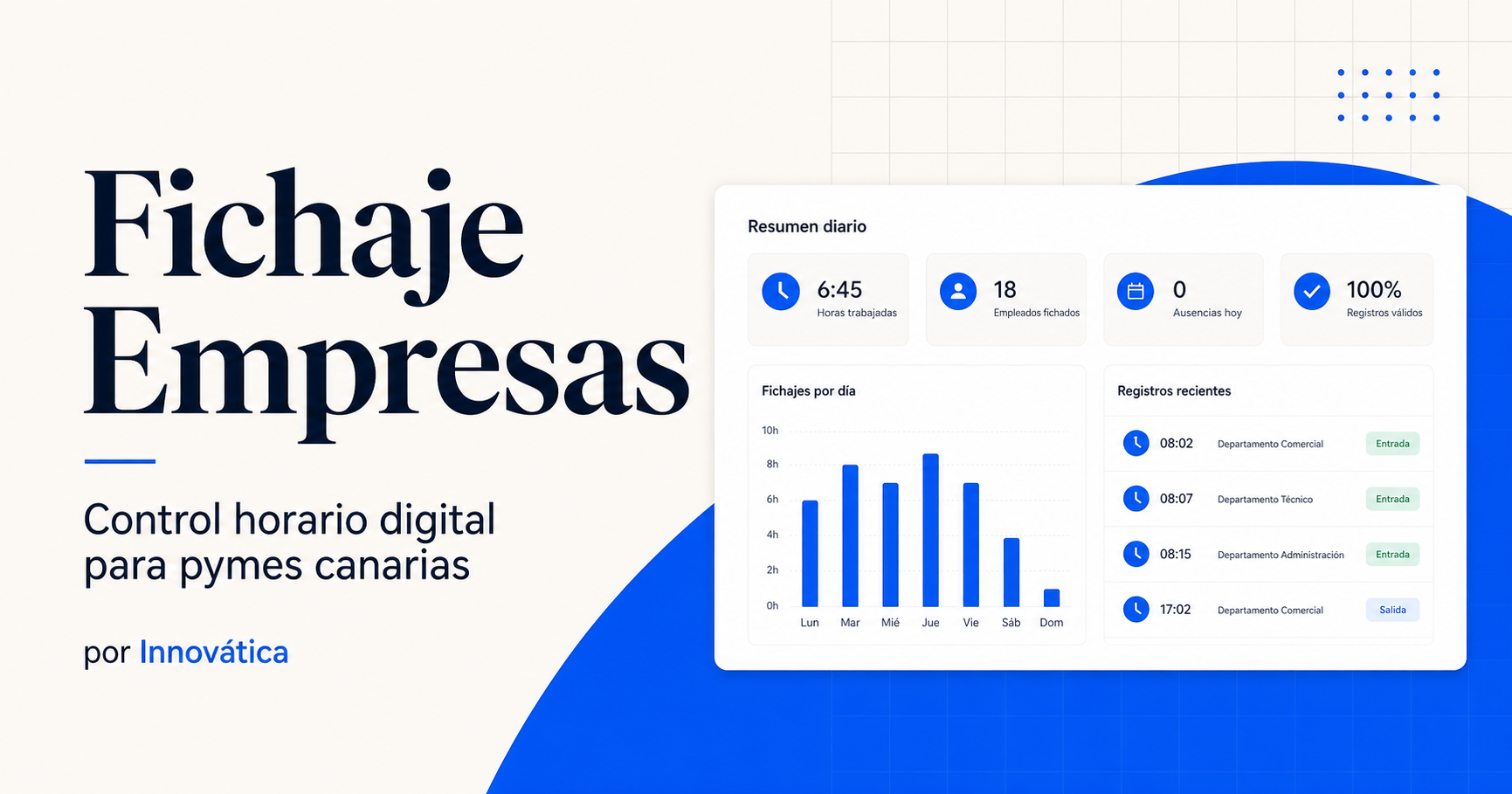 Prueba nuestra aplicación para el control horario de jornada, gestión de vacaciones, traslados e importes